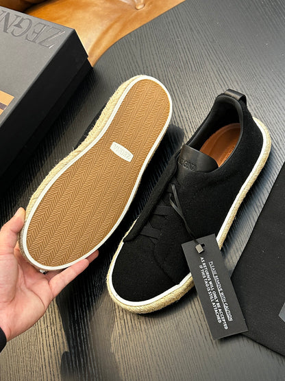 Zegna Triple Stitch Low-Top Sneakers