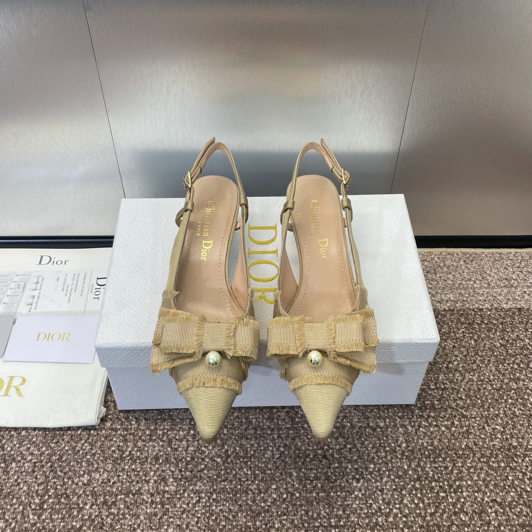 Dior J'Adior Adiorble Tassel Bow Pearl Heeled Sandals – 2024 Spring/Summer Collection
