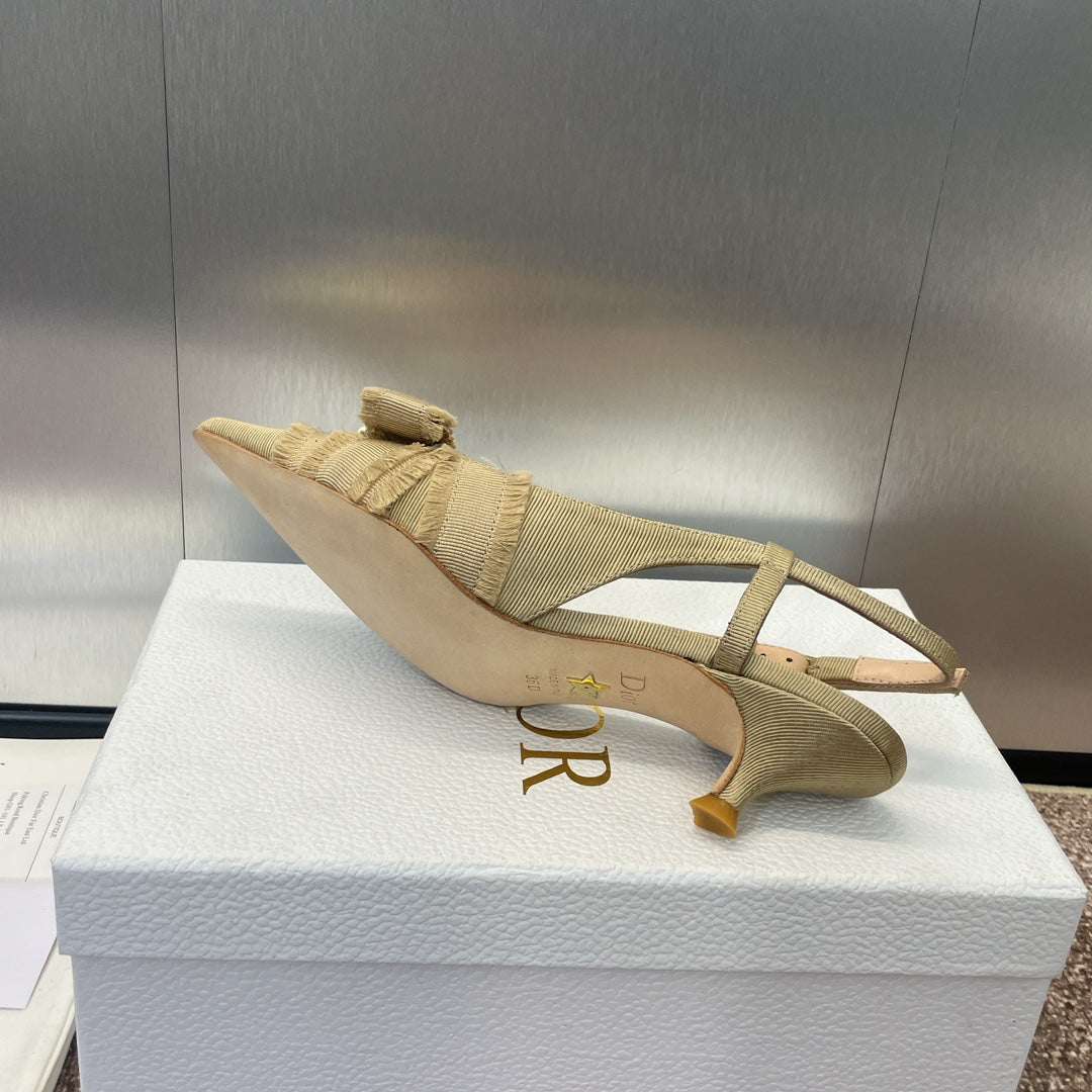 Dior J'Adior Adiorble Tassel Bow Pearl Heeled Sandals – 2024 Spring/Summer Collection