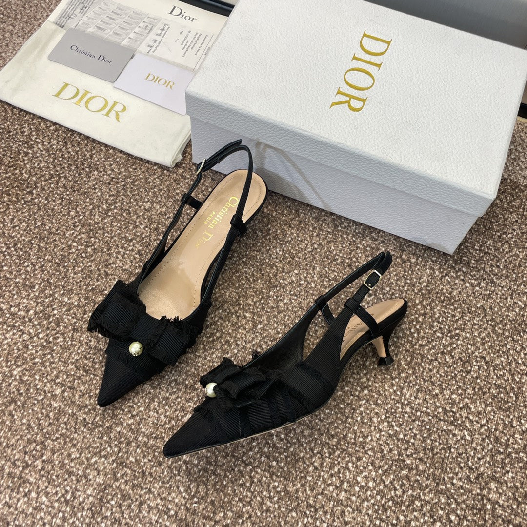 Dior J'Adior Adiorble Tassel Bow Pearl Heeled Sandals – 2024 Spring/Summer Collection