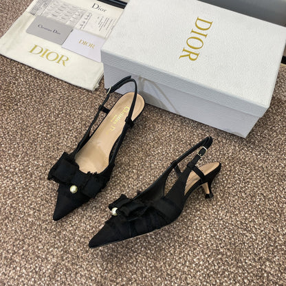 Dior J'Adior Adiorble Tassel Bow Pearl Heeled Sandals – 2024 Spring/Summer Collection