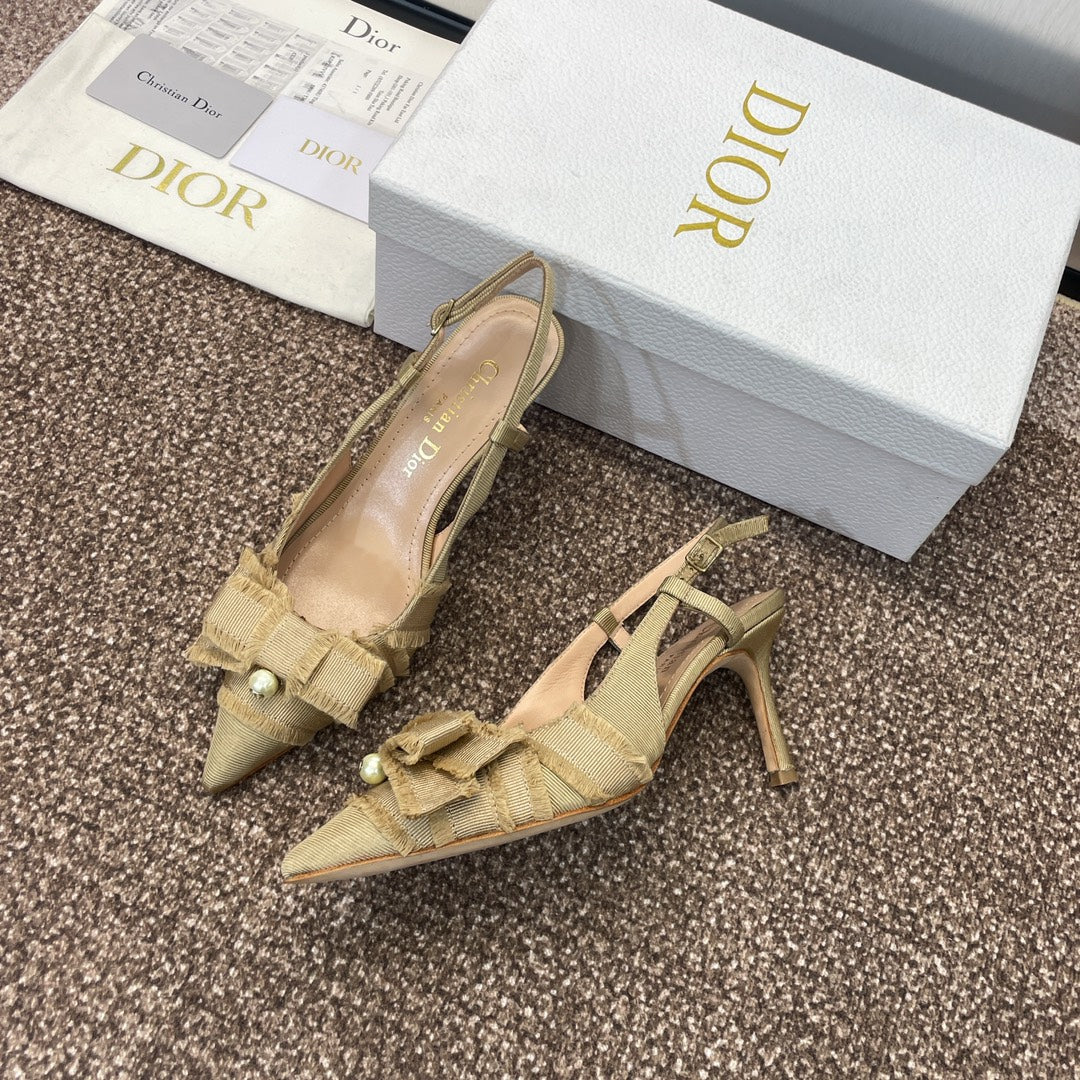 Dior J'Adior Adiorble Tassel Bow Pearl Heeled Sandals – 2024 Spring/Summer Collection