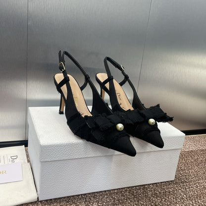 Dior J'Adior Adiorble Tassel Bow Pearl Heeled Sandals – 2024 Spring/Summer Collection