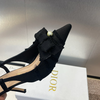 Dior J'Adior Adiorble Tassel Bow Pearl Heeled Sandals – 2024 Spring/Summer Collection
