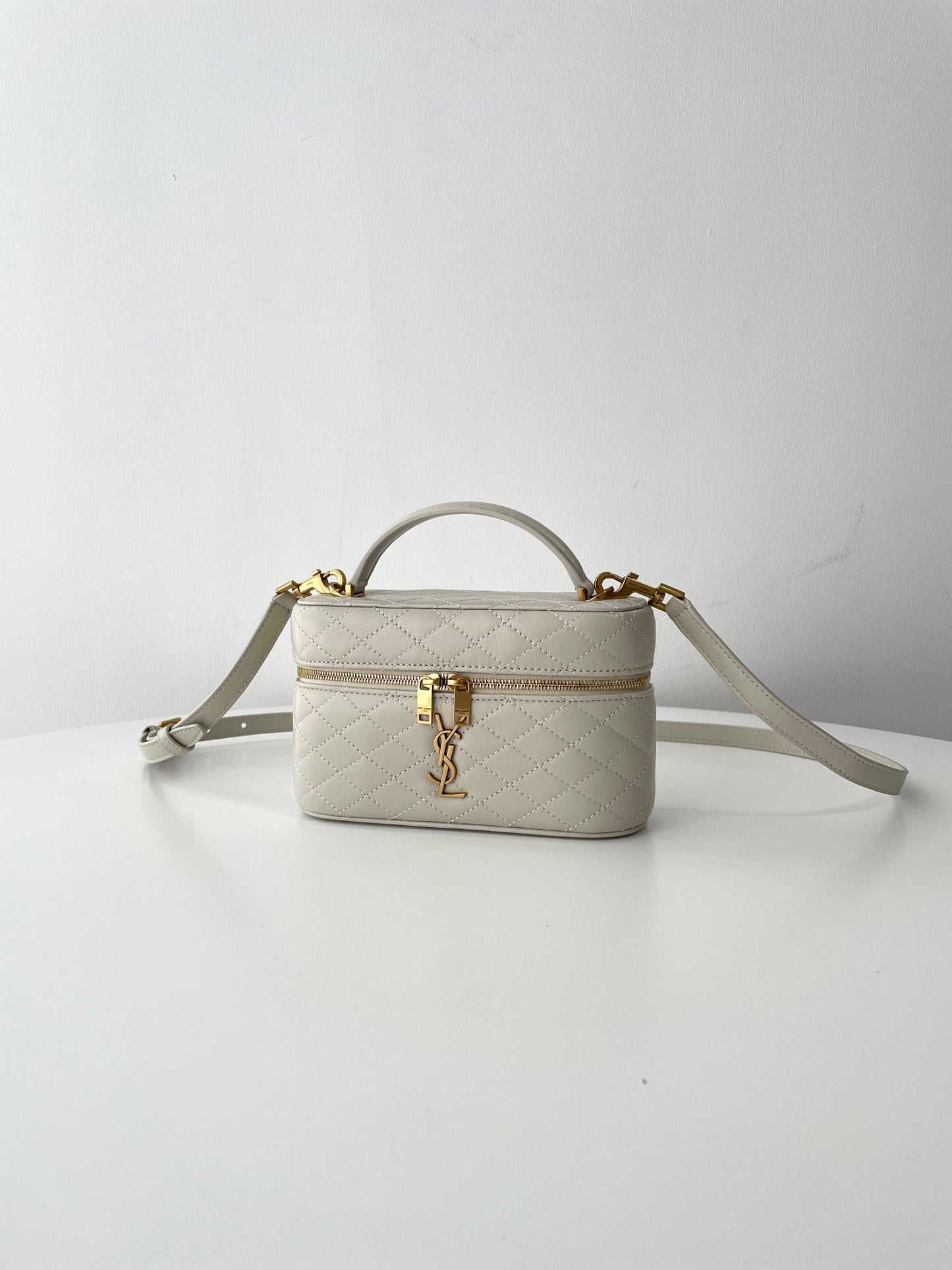 Saint Laurent Gaby Mini Quilted Lambskin Cosmetic Bag