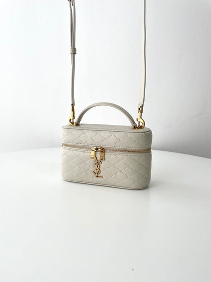 Saint Laurent Gaby Mini Quilted Lambskin Cosmetic Bag