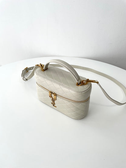 Saint Laurent Gaby Mini Quilted Lambskin Cosmetic Bag