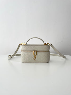 Saint Laurent Gaby Mini Quilted Lambskin Cosmetic Bag