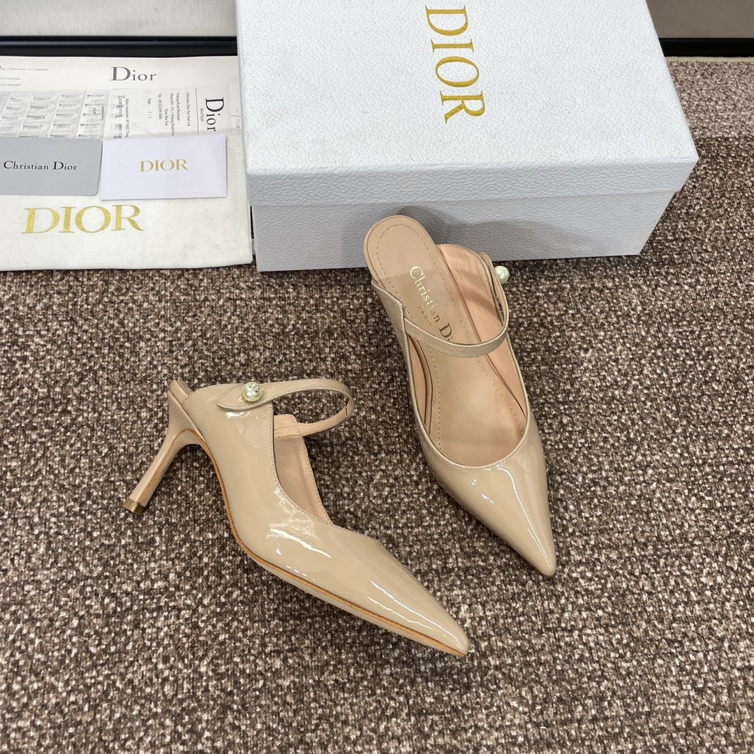 Dior J'Adior Jolie Pearl Pointed-Toe Mules – 2024 Spring/Summer Collection