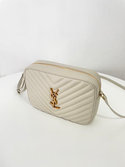 Saint Laurent Monogram Camera Bag – Milky White
