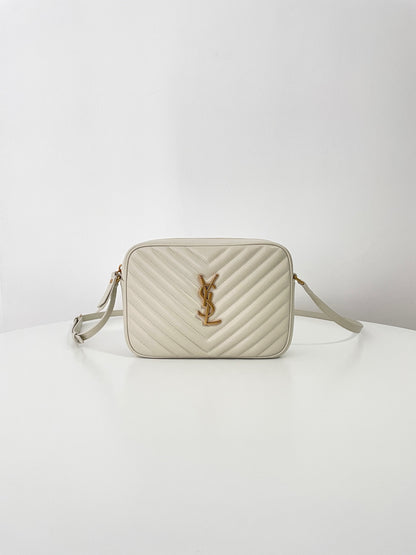 Saint Laurent Monogram Camera Bag – Milky White