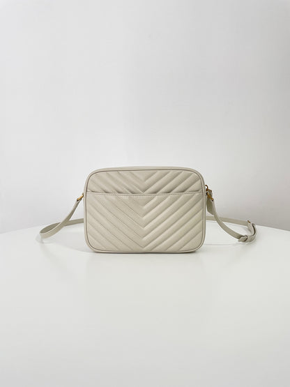 Saint Laurent Monogram Camera Bag – Milky White