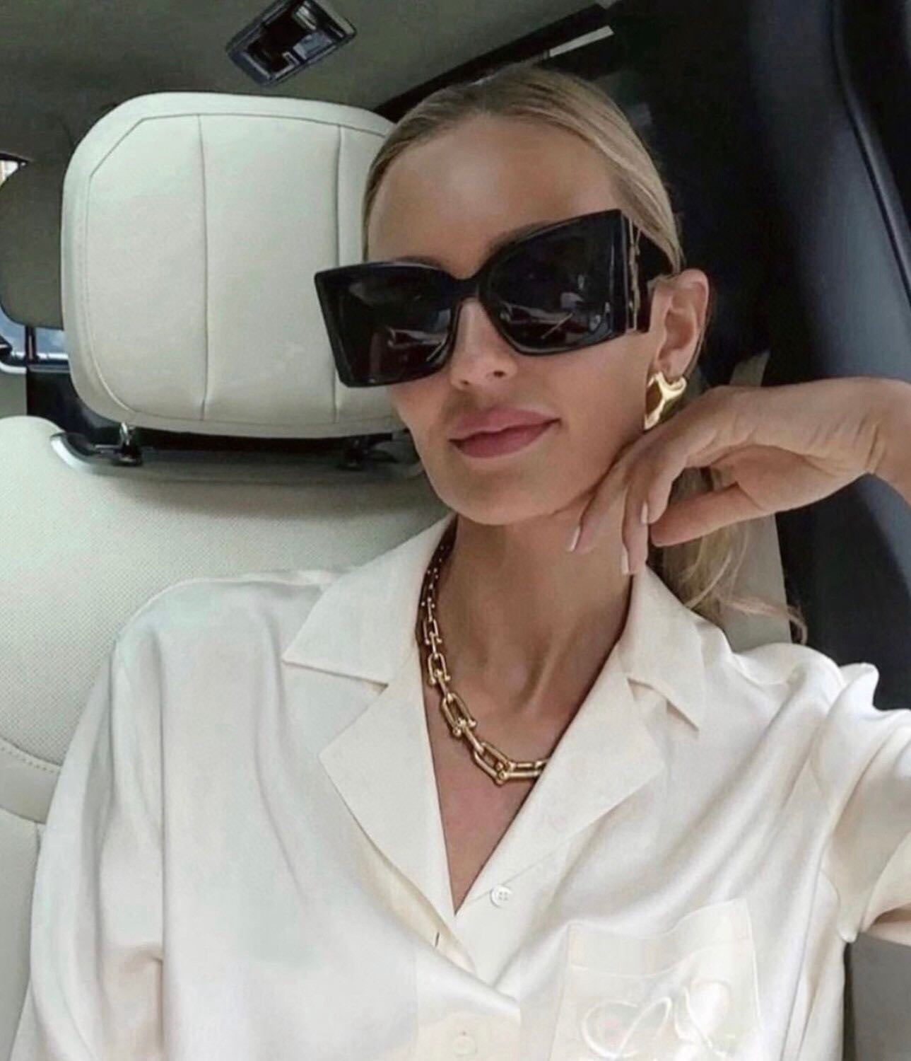 Saint Laurent Large Logo Sunglasses
