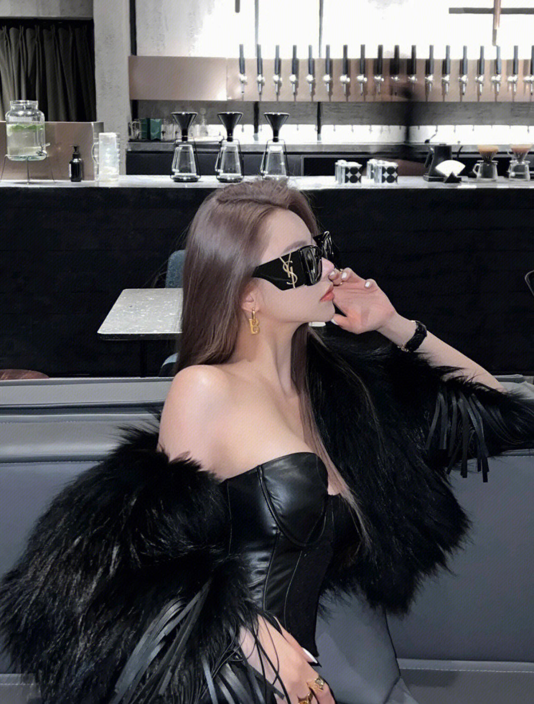 Saint Laurent Large Logo Sunglasses