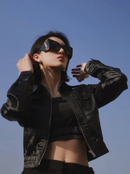 Saint Laurent Large Logo Sunglasses