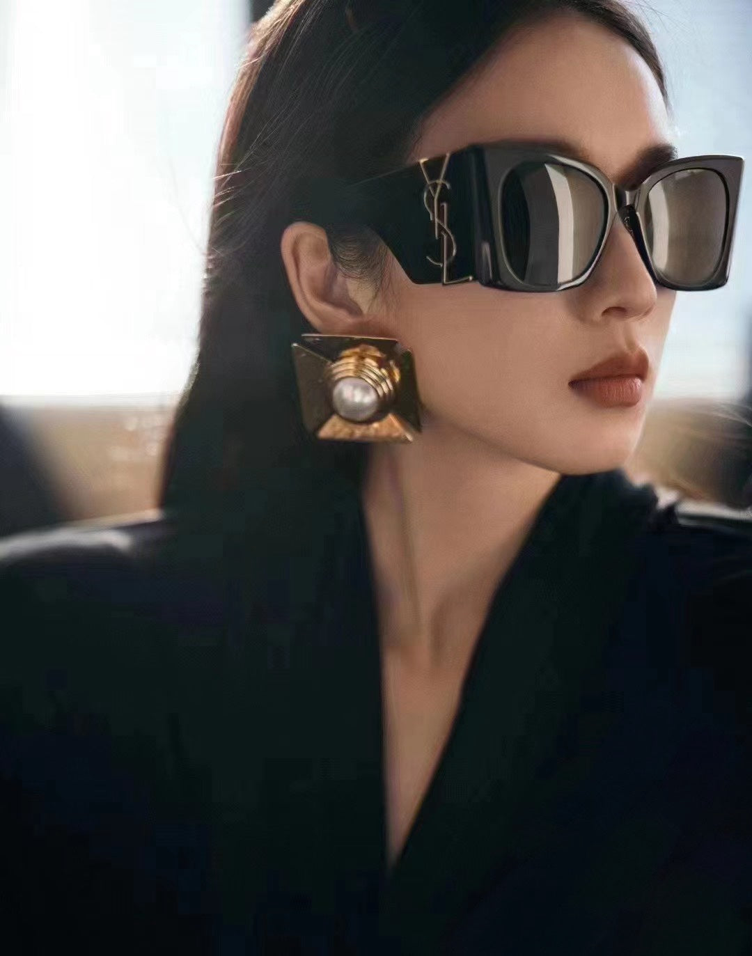 Saint Laurent Large Logo Sunglasses