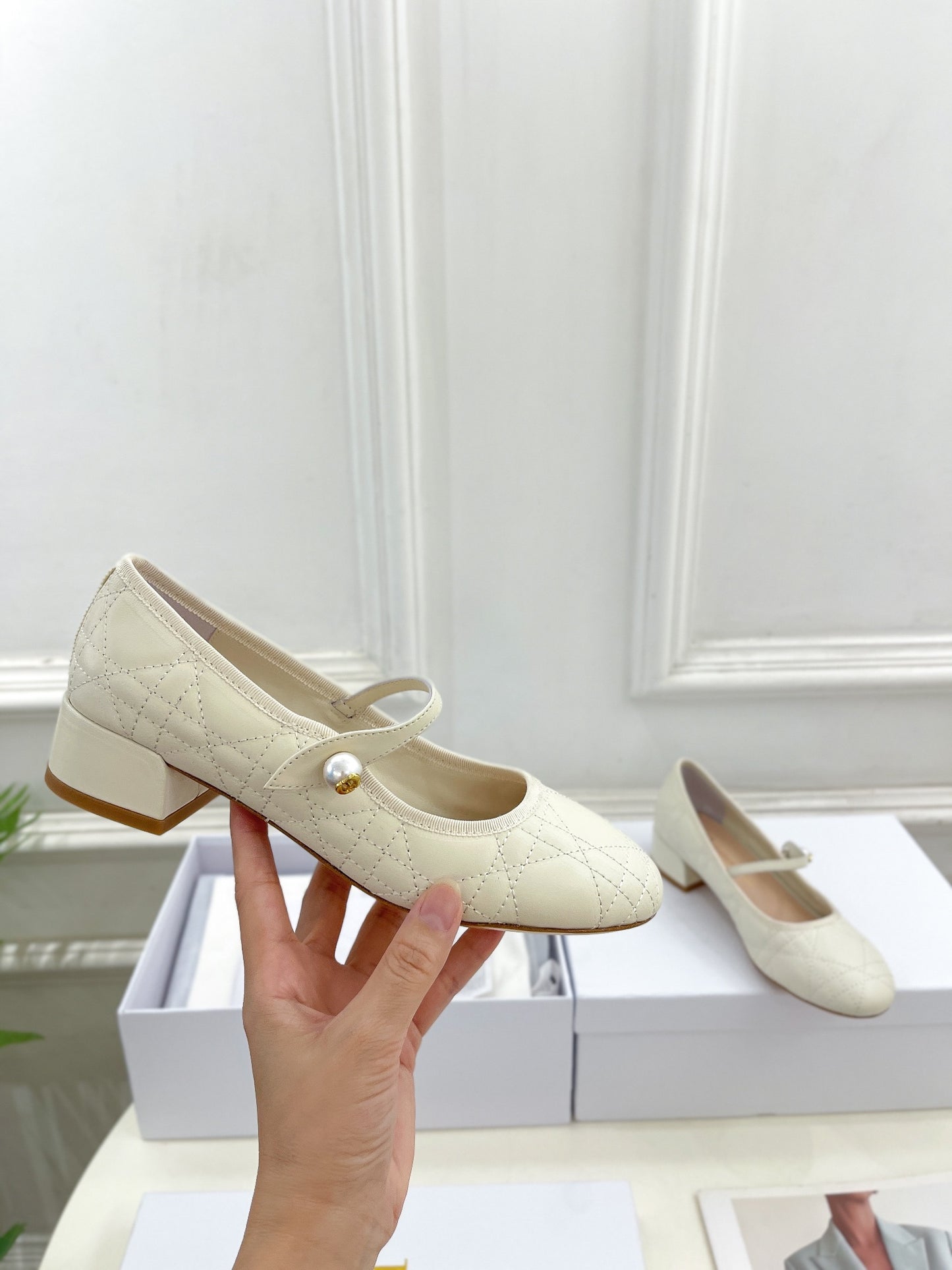Dior Cannage Pearl Ballet Pumps – 2024 Early Spring Collection
