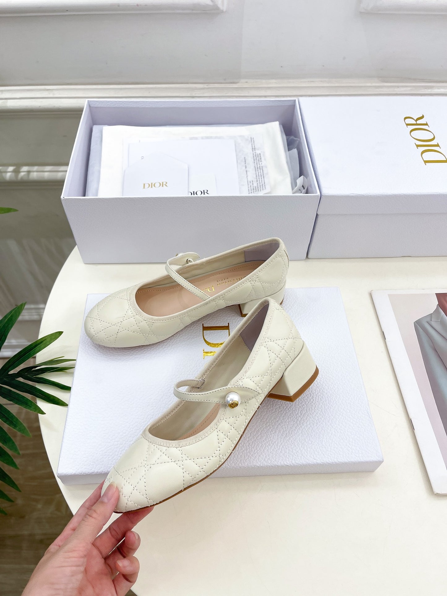 Dior Cannage Pearl Ballet Pumps – 2024 Early Spring Collection