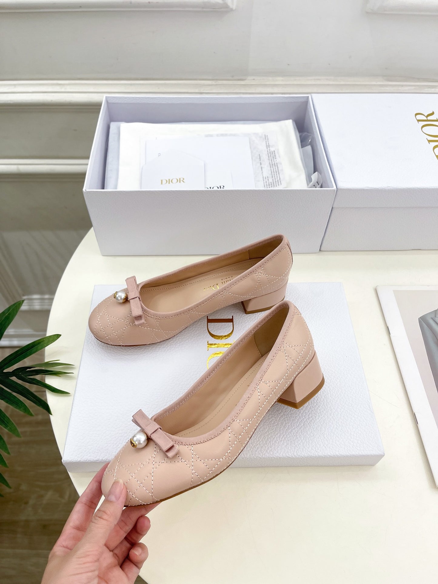 Dior Cannage Pearl Ballet Pumps – 2024 Spring/Summer Collection