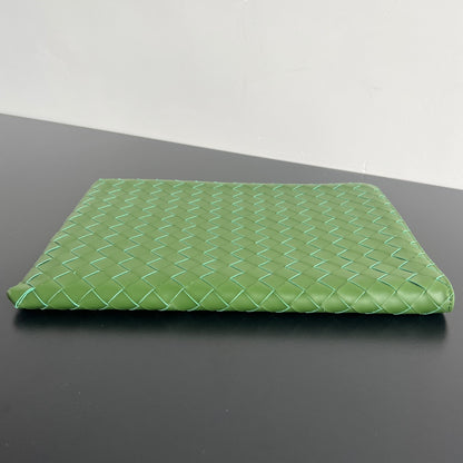 Bottega Veneta Intreccio Half-Zip Clutch Bag 607479