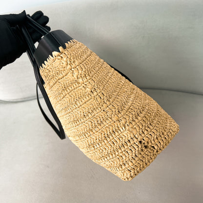 Prada Large Raffia and Leather Tote Bag 1BG499 – Summer Collection