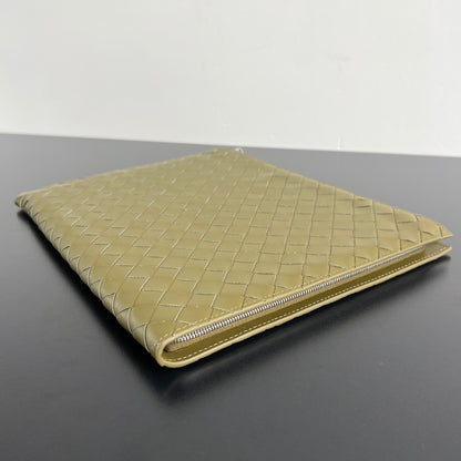 Bottega Veneta Intreccio Half-Zip Clutch Bag 607479