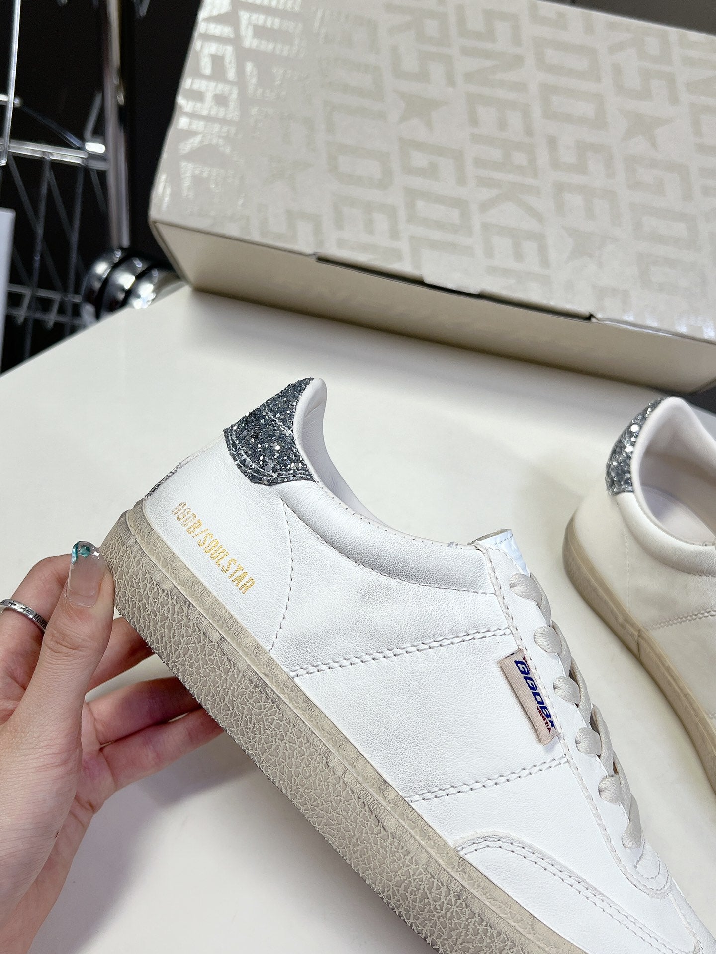 Golden Goose Distressed Leather Sneakers