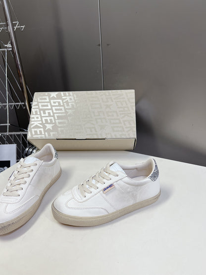 Golden Goose Distressed Leather Sneakers