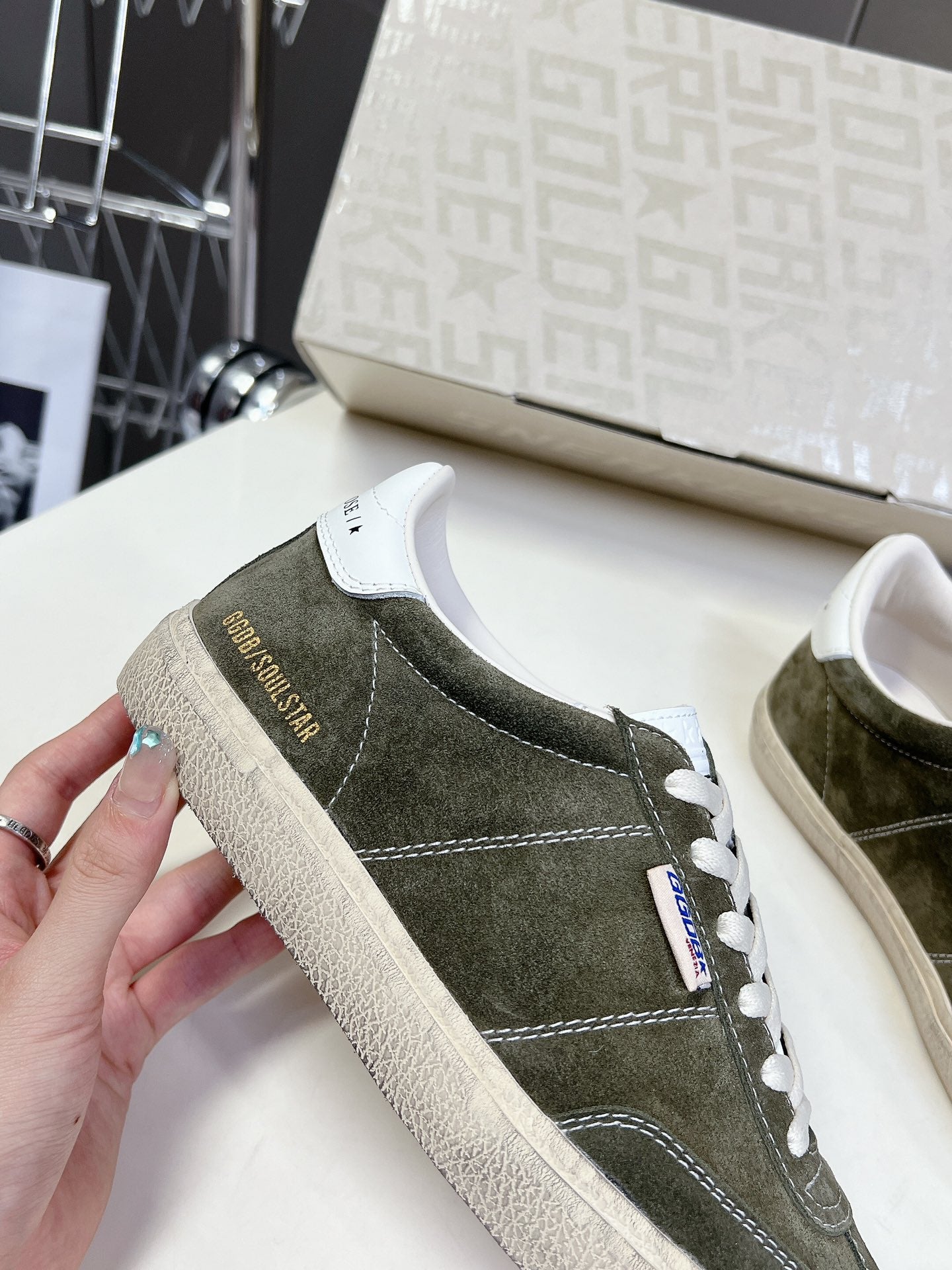Golden Goose Distressed Leather Sneakers