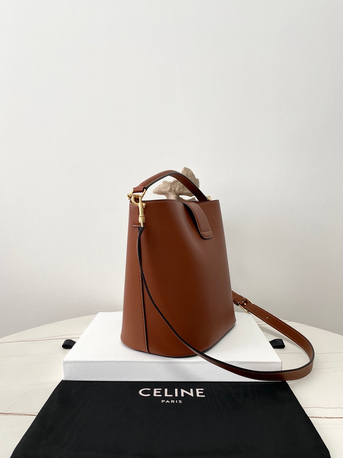 Celine Louise Triomphe Bucket Bag
