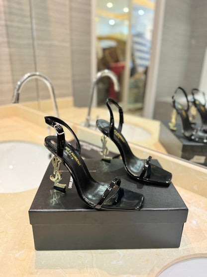Saint Laurent YSL Logo Heeled Sandals