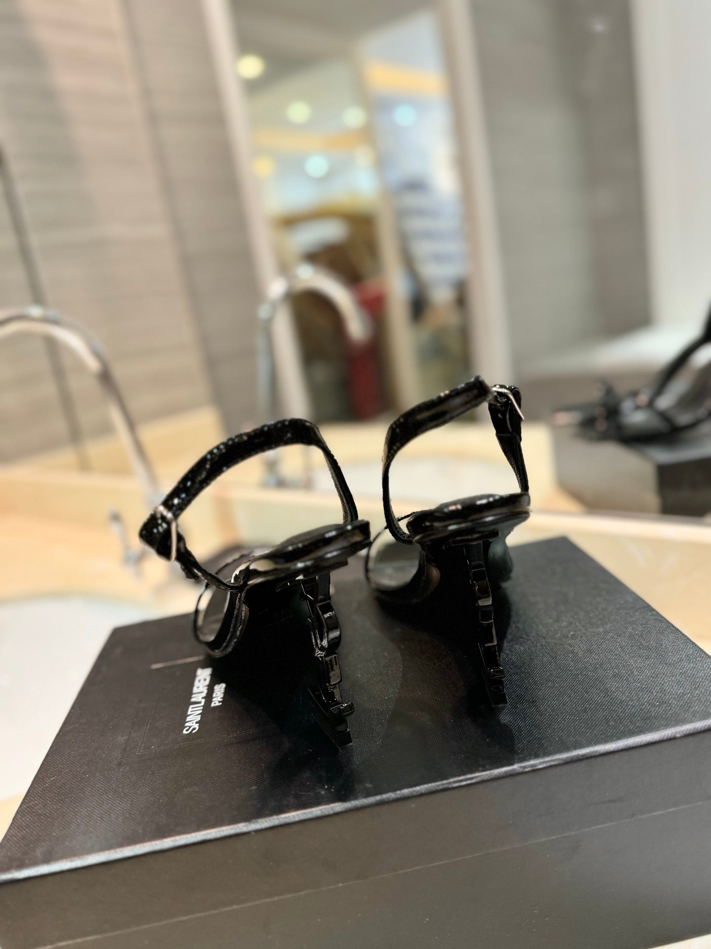 Saint Laurent YSL Logo Heeled Sandals