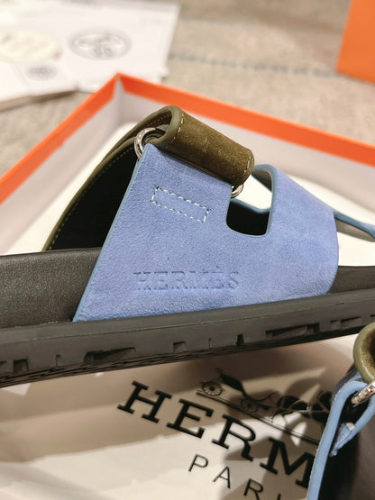Hermès Chypre Leather Unisex Slides – 2023SS