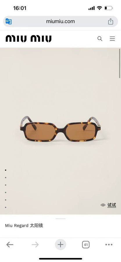 Miu Miu SMU 11Z Narrow Frame Sunglasses
