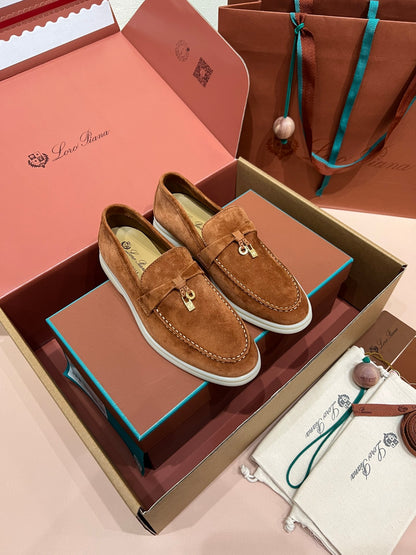 Loro Piana Classic Suede Backless Mules