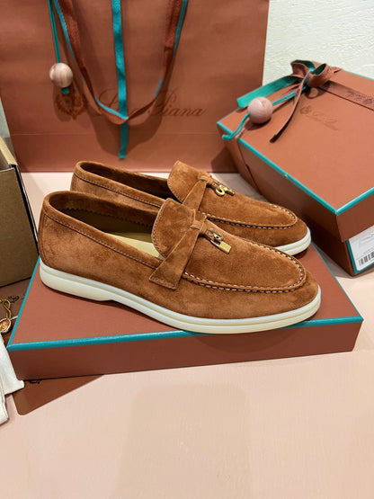 Loro Piana Classic Suede Backless Mules