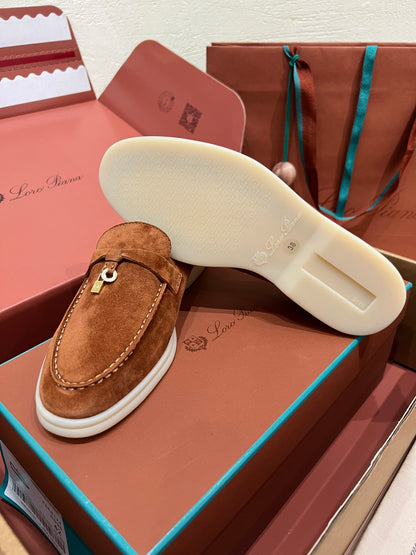 Loro Piana Classic Suede Backless Mules
