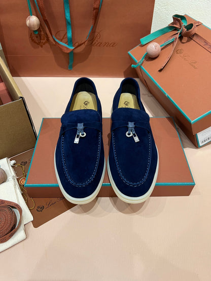 Loro Piana Classic Suede Backless Mules