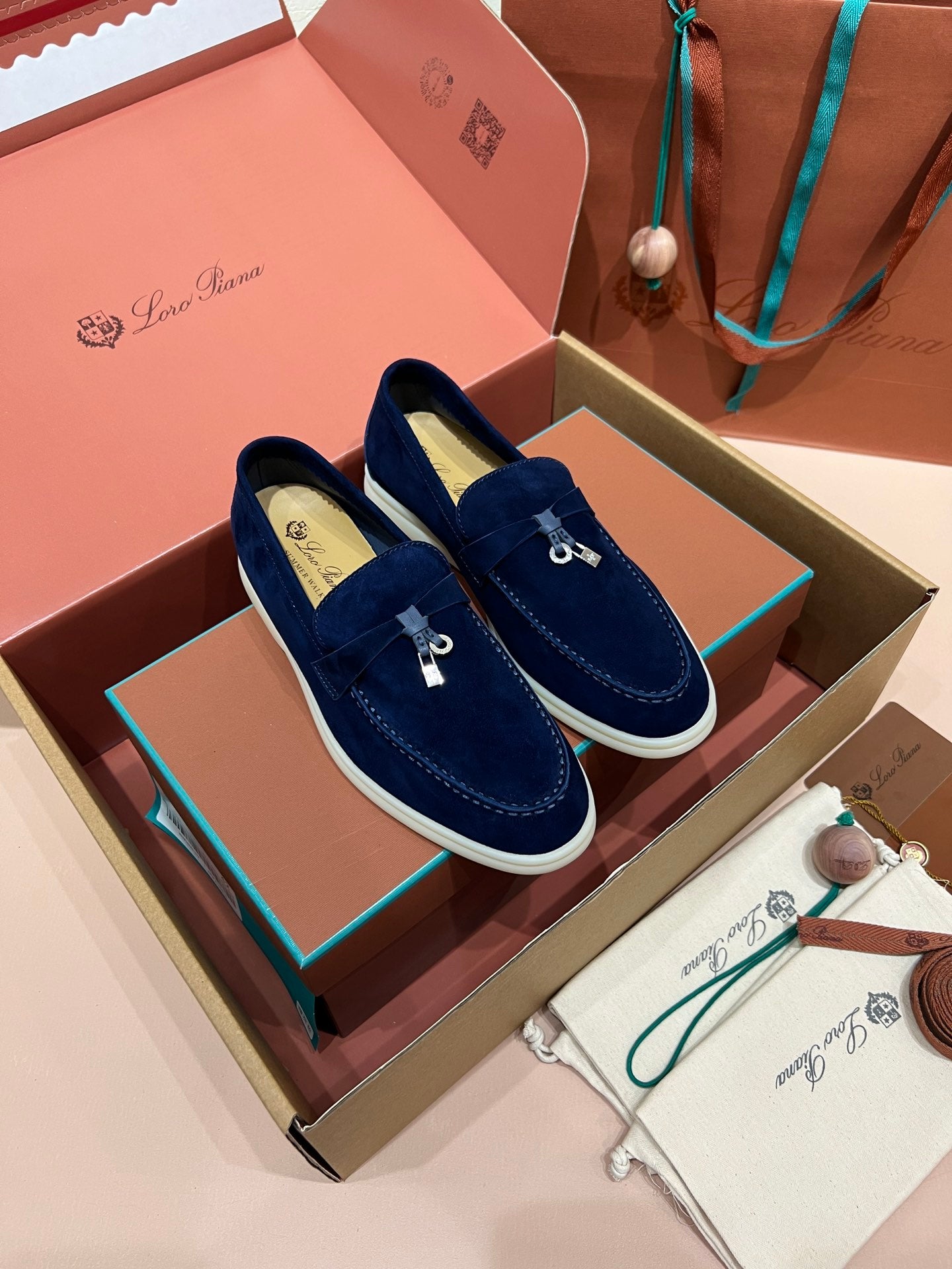 Loro Piana Classic Suede Backless Mules
