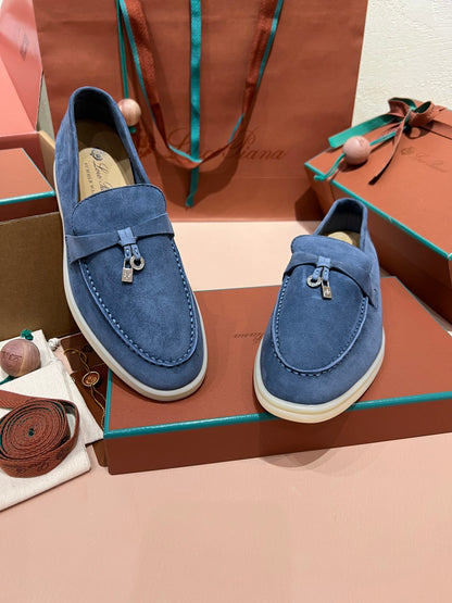 Loro Piana Classic Suede Backless Mules