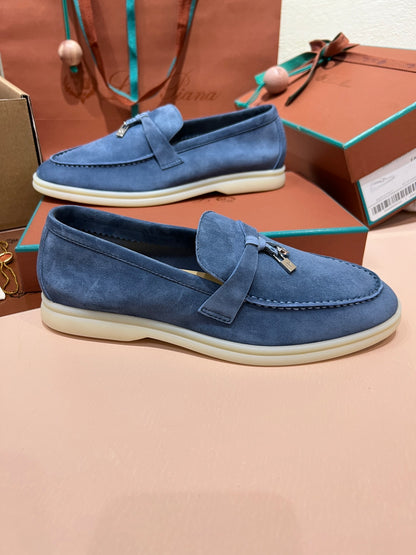 Loro Piana Classic Suede Backless Mules