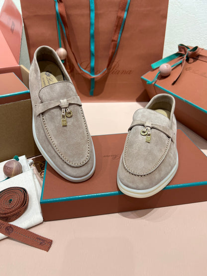 Loro Piana Classic Suede Backless Mules