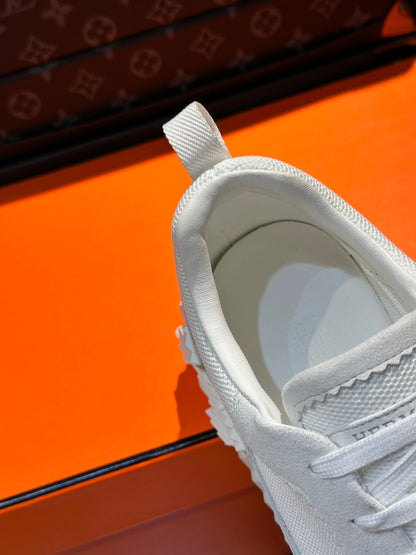 Hermès Bouncing Calfskin Mesh Sneakers