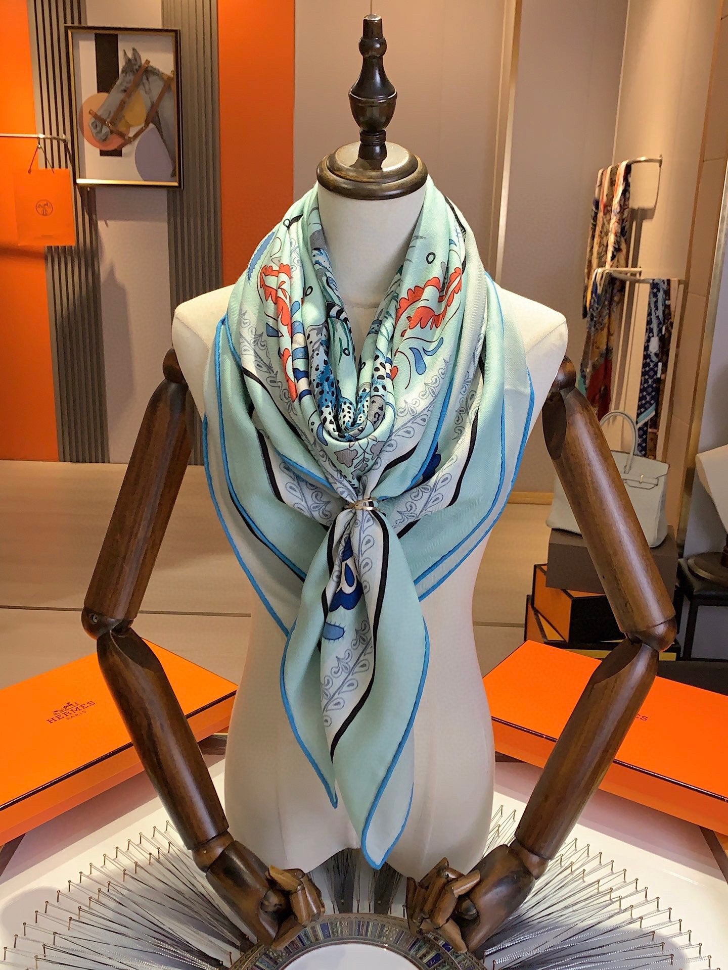 Hermès Leopard 140 Double-Sided Scarf