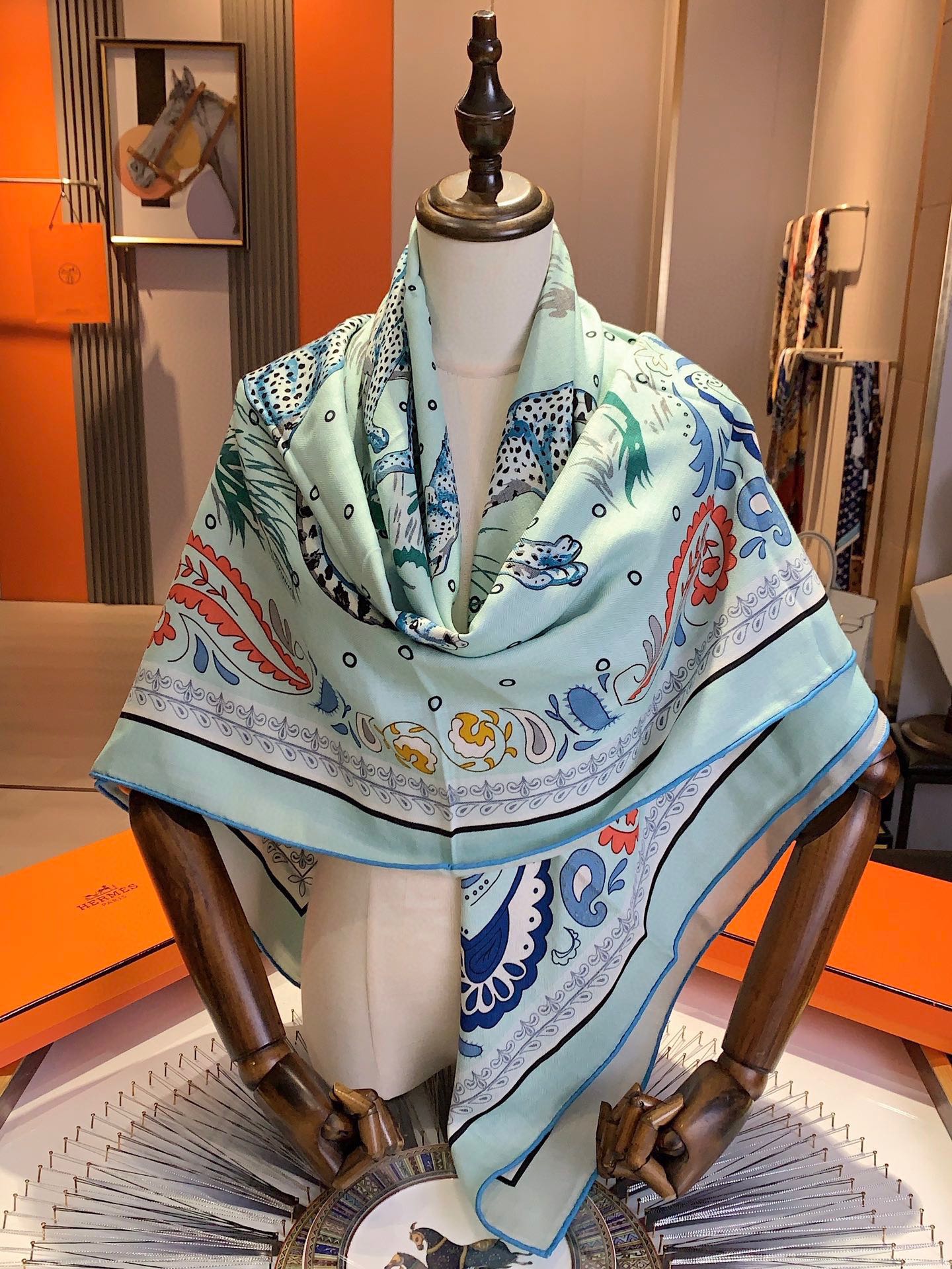 Hermès Leopard 140 Double-Sided Scarf
