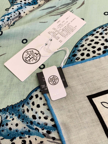 Hermès Leopard 140 Double-Sided Scarf
