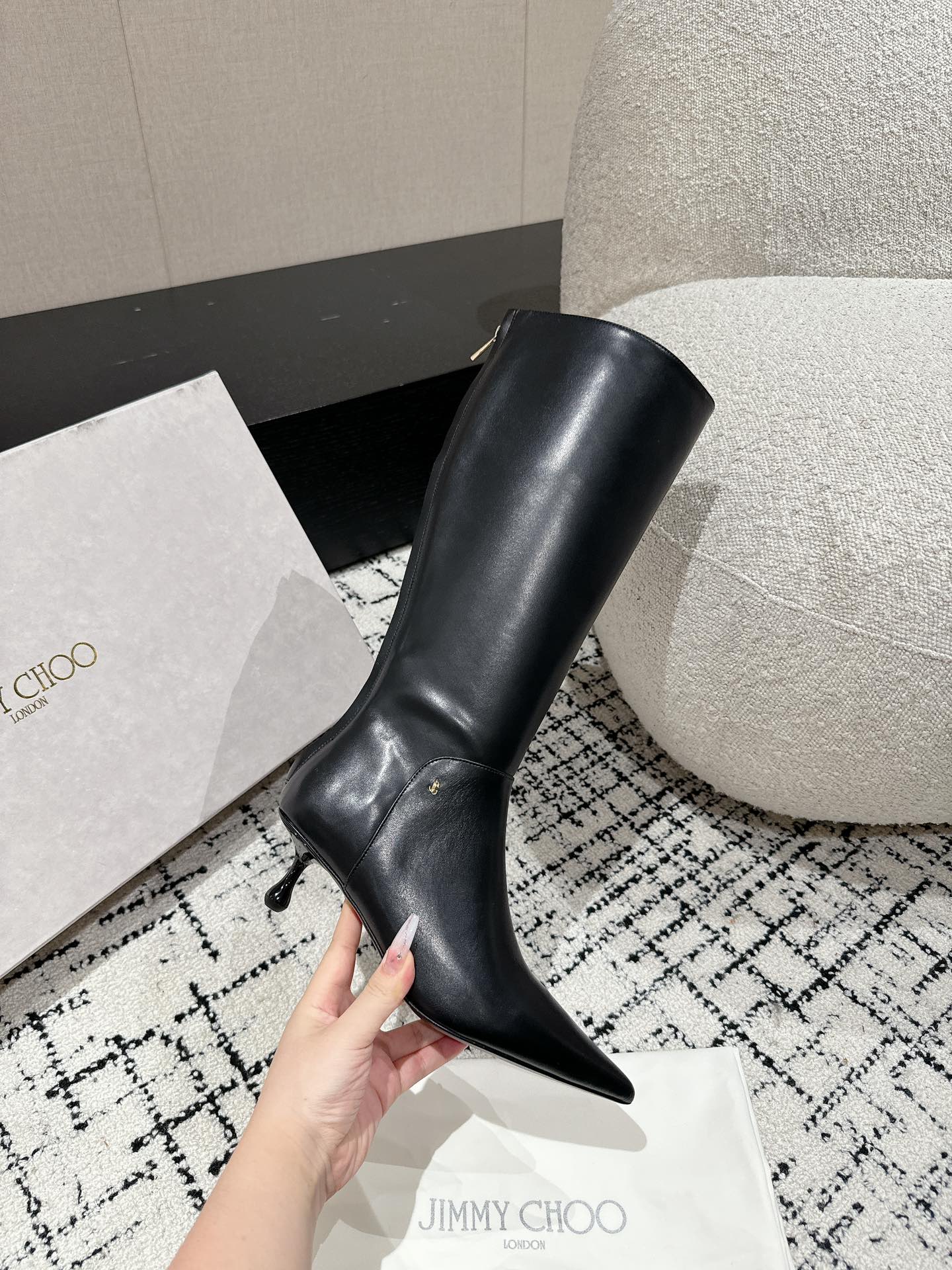 Jimmy Choo Classic Teardrop Heel Ankle Boots