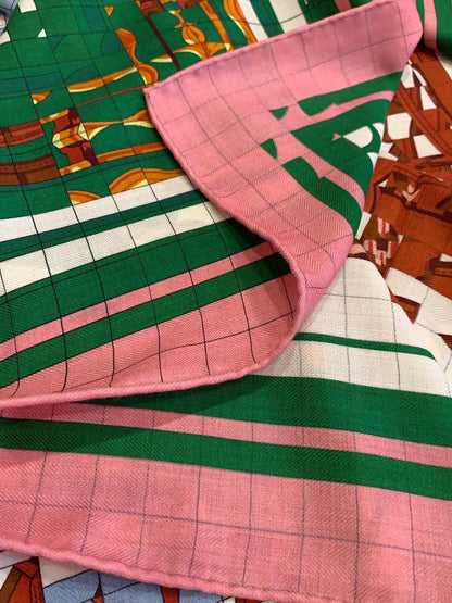 Hermès Double-Sided Pixel Style Scarf – 2024 New Arrival