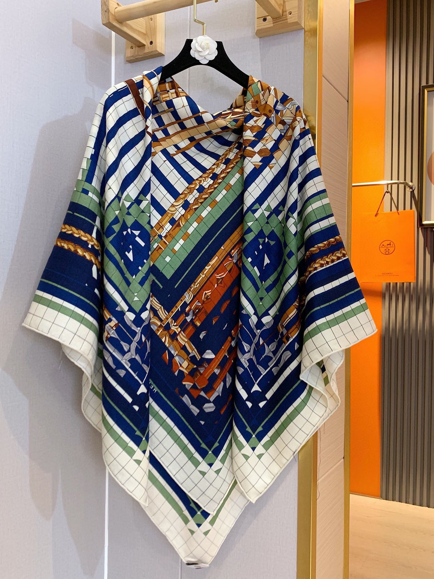Hermès Pixel Style Double-Sided Scarf – 2024 Collection