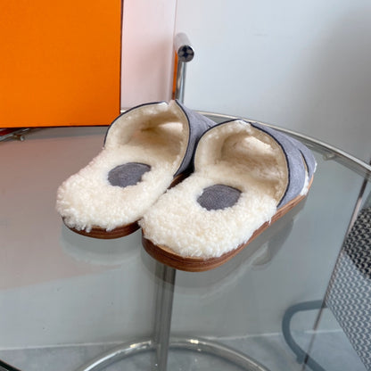 Hermès Izmir Classic H Wool Slippers